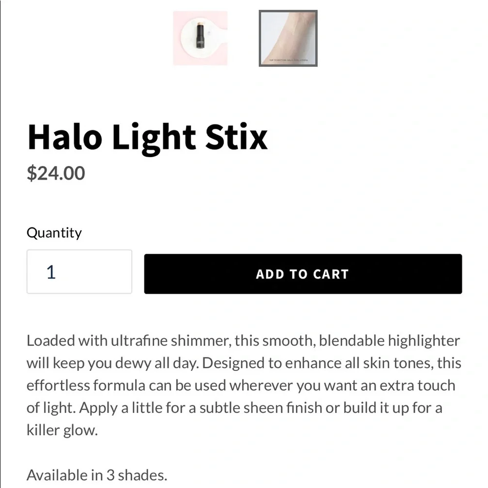 Laritzy cosmetics light stix illuminateur in Halo